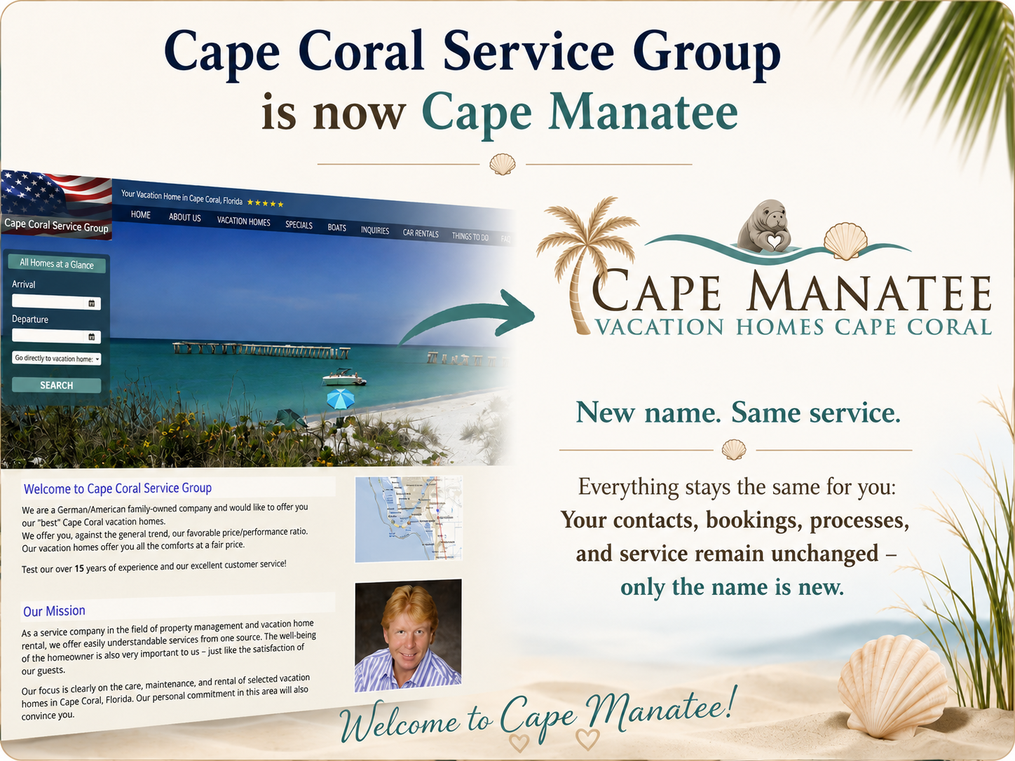 Cape Coral Service Group is now Cape Manatee